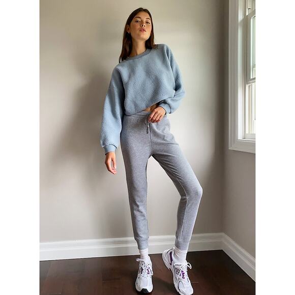 Sunday Best Lupa Crewneck Fuzzy Sweater - S - Serene Blue - Picture 2 of 7